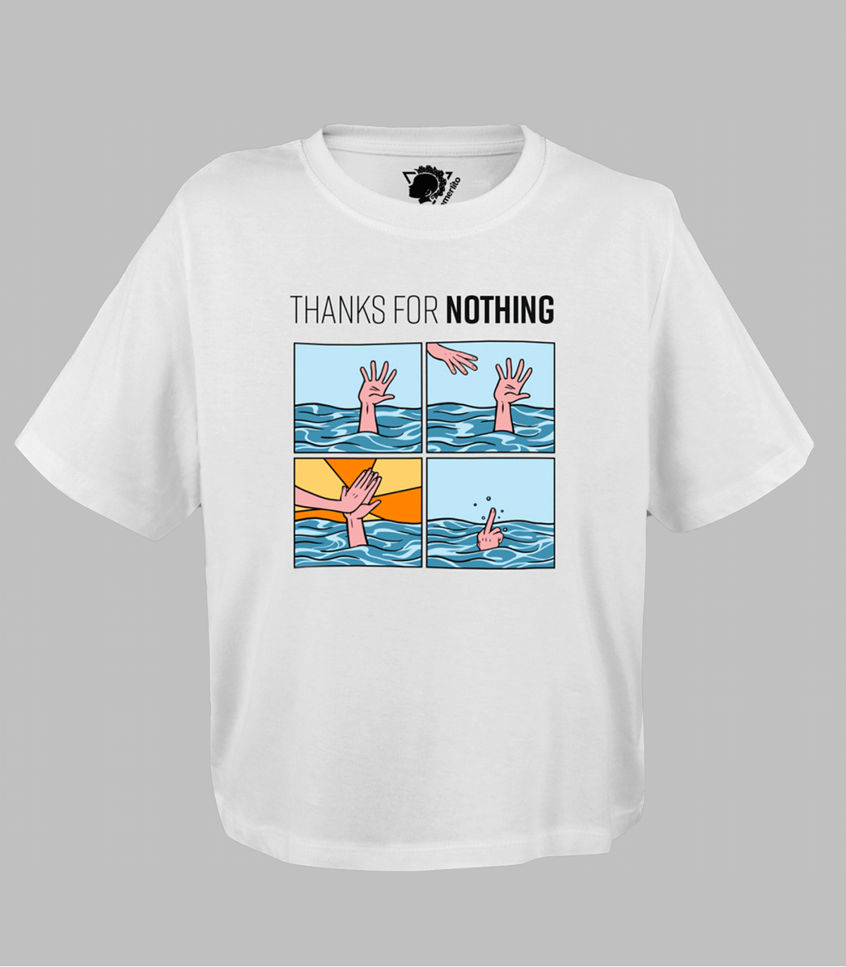 WHITE THANKS FOR NOTHING SHIRT