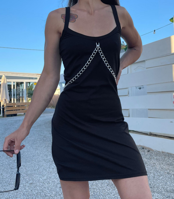 DRESS WITH CHAINS